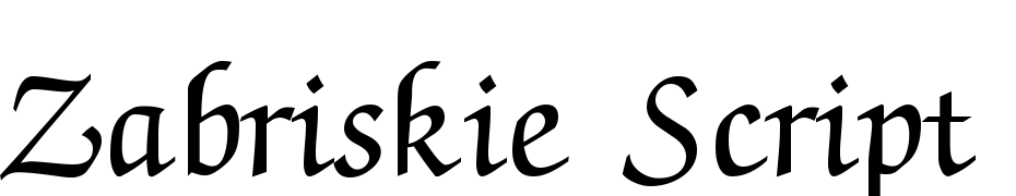 Zabriskie Script Swash Bold Font Download Free
